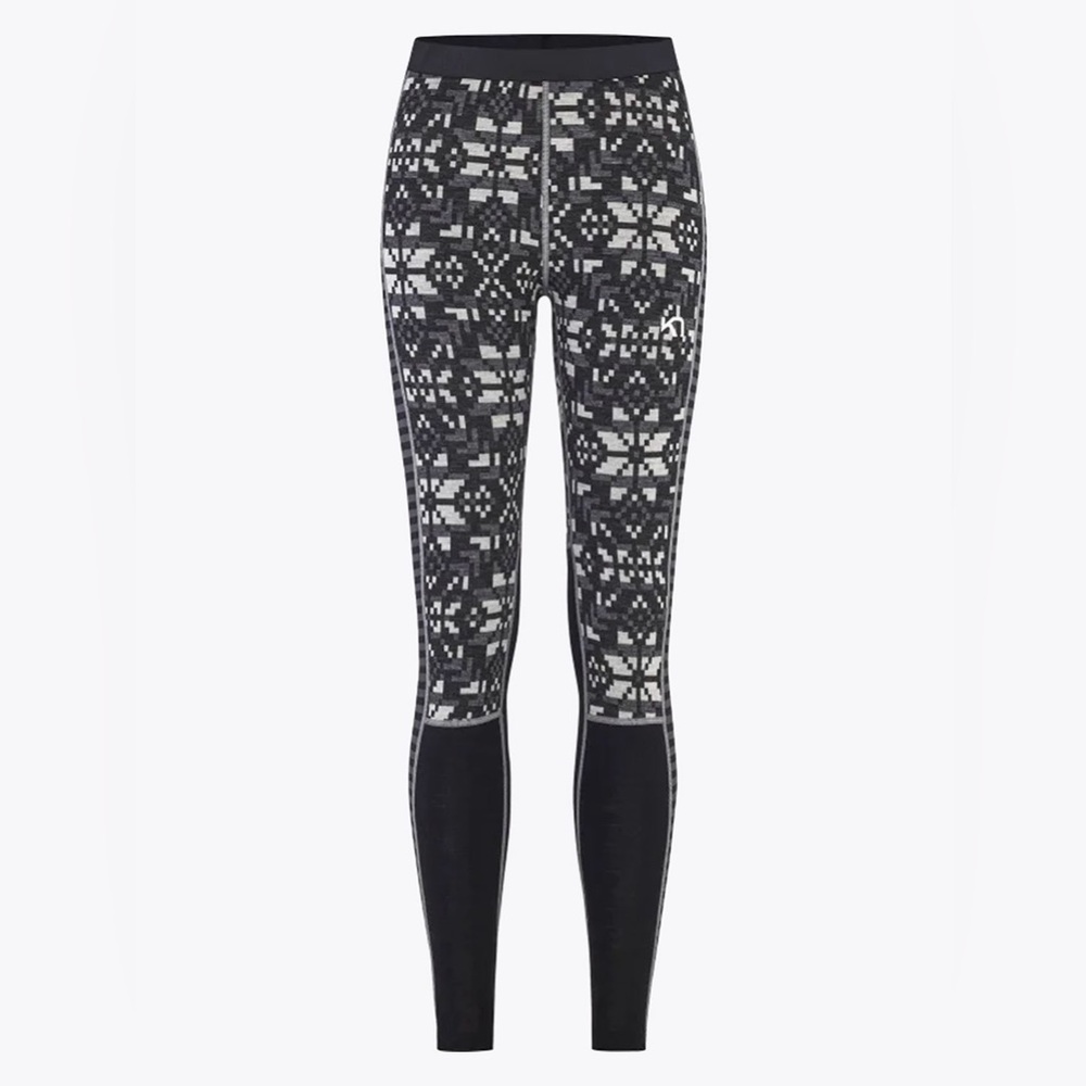 Kari Traa Else Merino Wool Base Layer Pants / Leggings Black M EUC